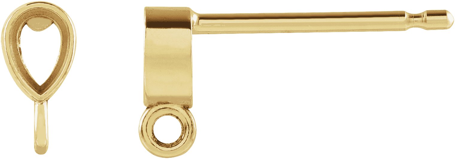 Bezel-Set Earring Top