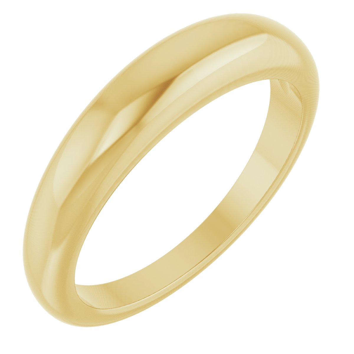 14K Yellow 4 mm Petite Dome Ring Ref 17586589