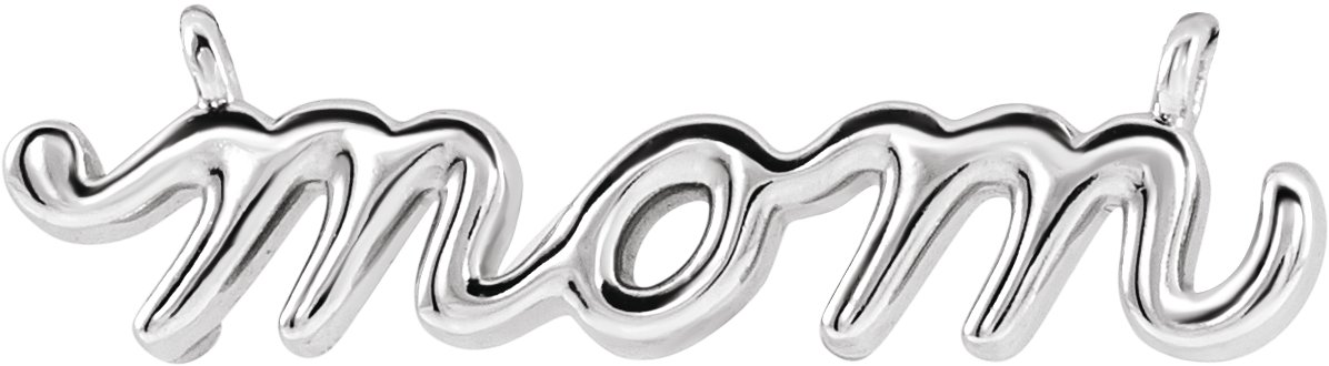 Petite Mom Script Necklace or Center