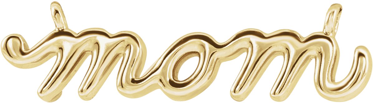 Petite Mom Script Necklace or Center