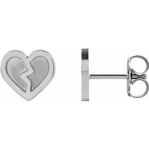 Sterling Silver Tiny Heart Earrings