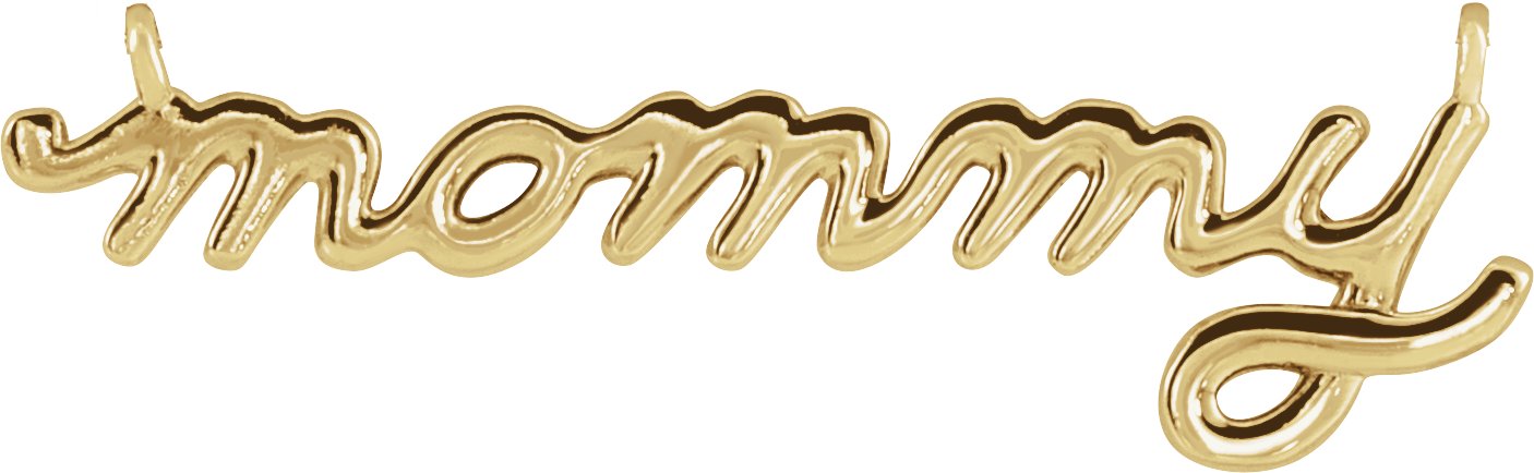 Petite Mommy Script Necklace or Center