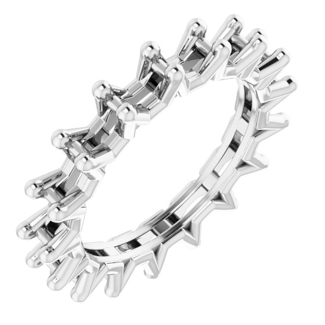 Shared-Prong Eternity Band