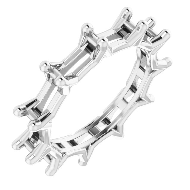 Shared-Prong Eternity Band