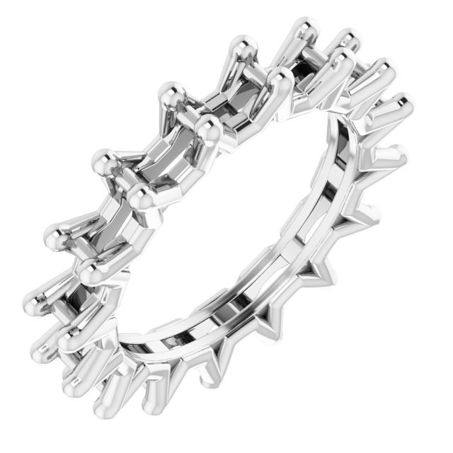 Shared-Prong Eternity Band