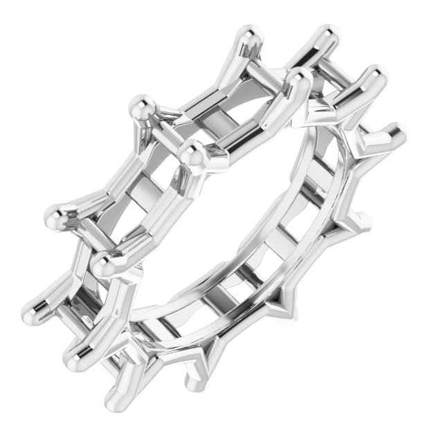 Shared-Prong Eternity Band
