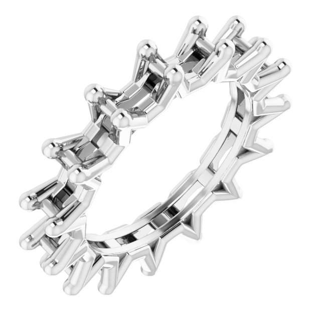 Shared-Prong Eternity Band
