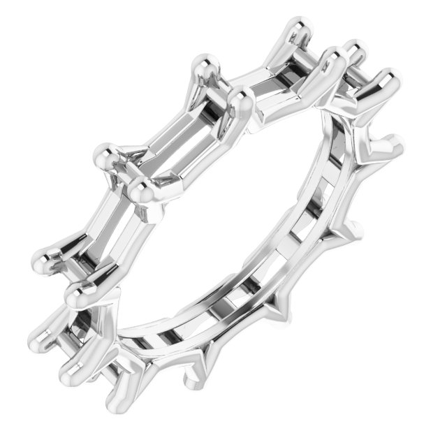 Shared-Prong Eternity Band