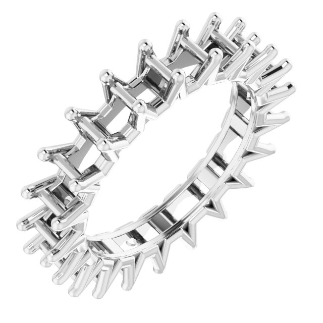 Shared-Prong Eternity Band