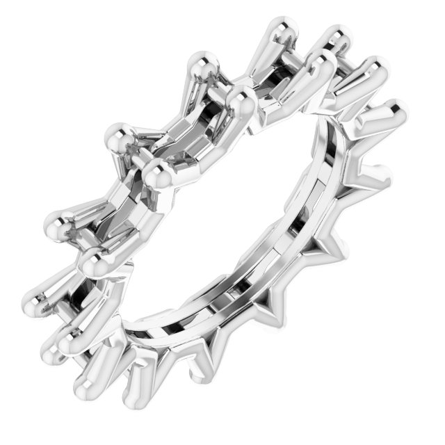 Shared-Prong Eternity Band