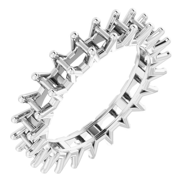 Shared-Prong Eternity Band