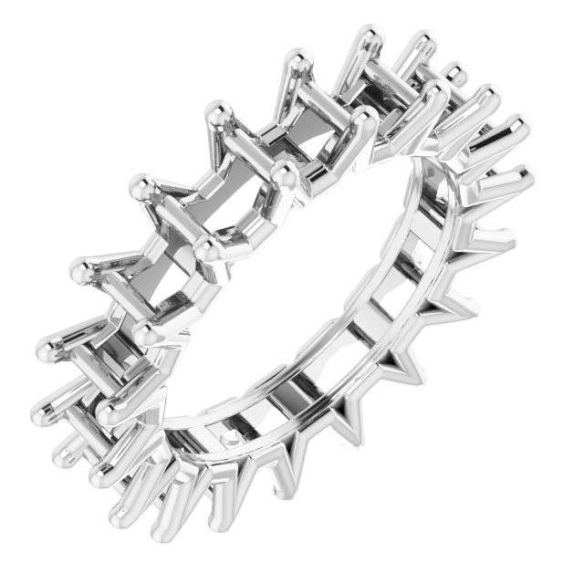 Shared-Prong Eternity Band