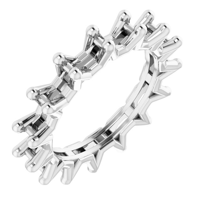 Shared-Prong Eternity Band