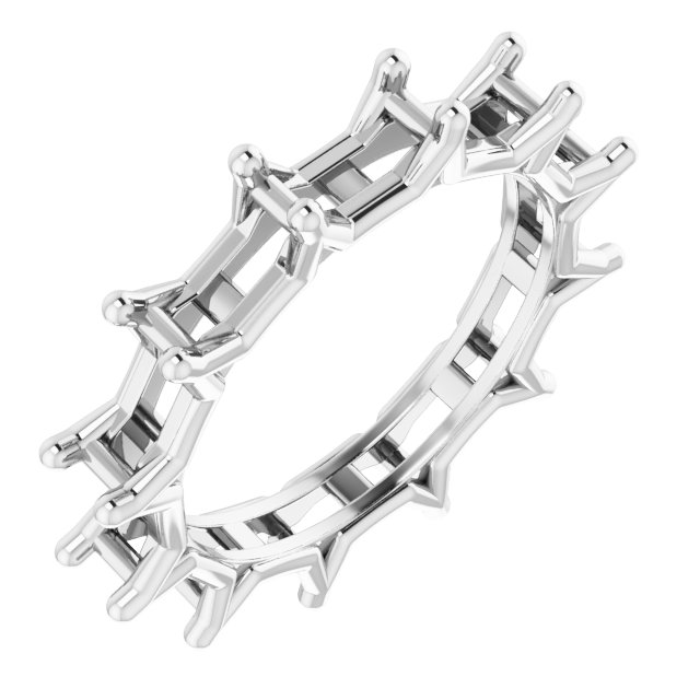 Shared-Prong Eternity Band