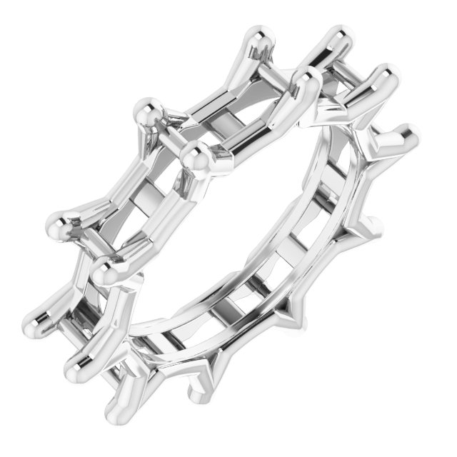 Shared-Prong Eternity Band