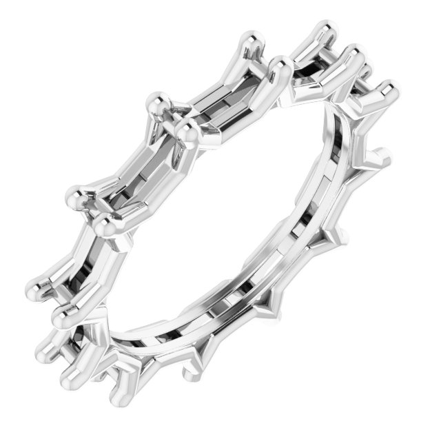 Shared-Prong Eternity Band