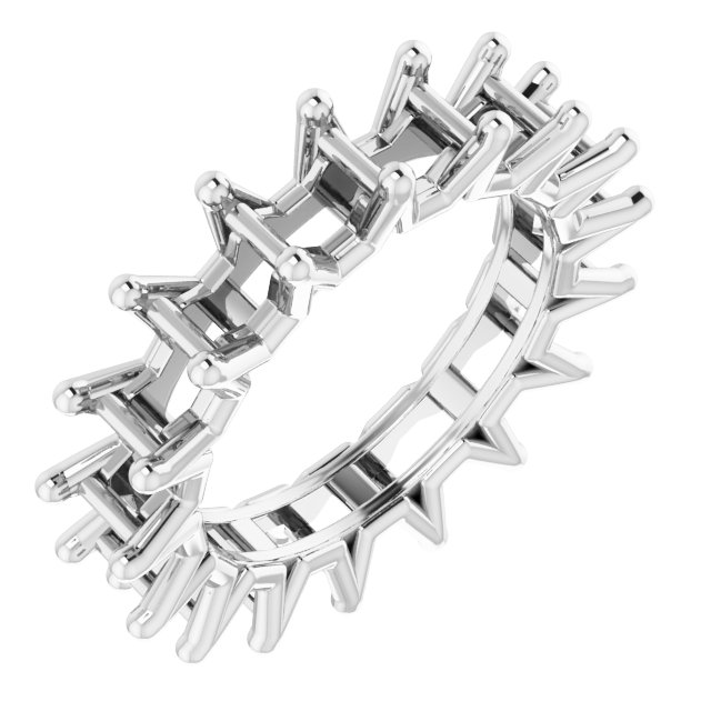 Shared-Prong Eternity Band