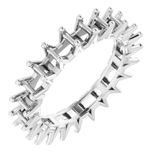 Shared-Prong Eternity Band