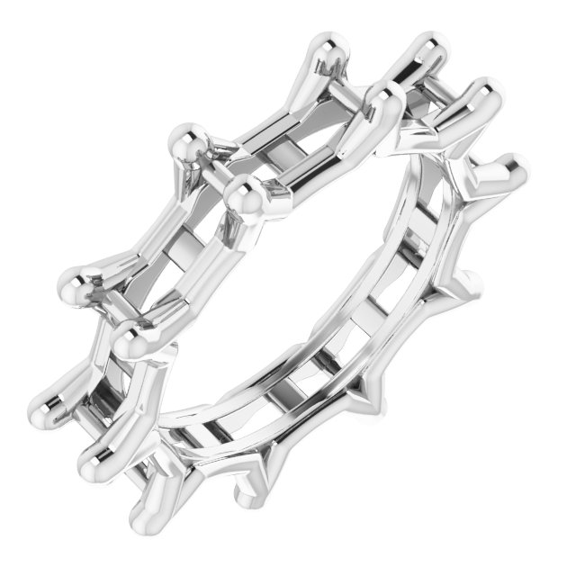 Shared-Prong Eternity Band