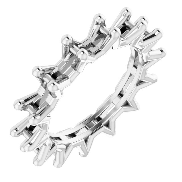 Shared-Prong Eternity Band