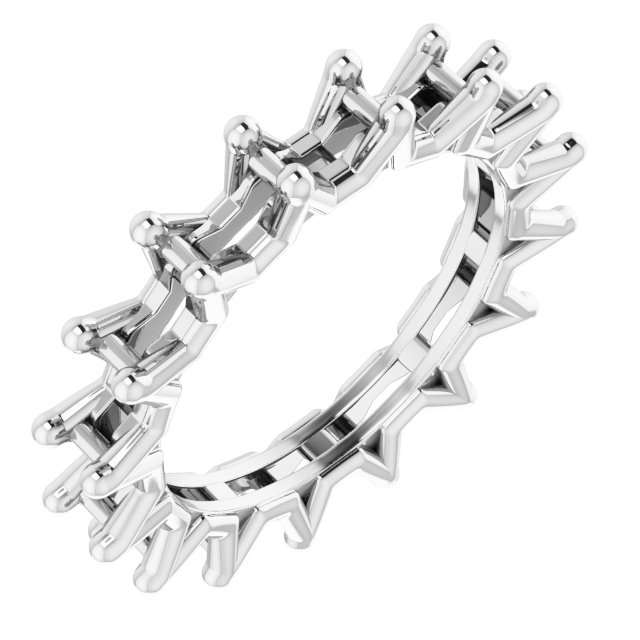 Shared-Prong Eternity Band