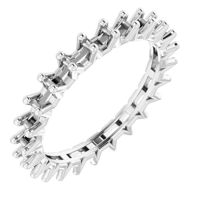 Shared-Prong Eternity Band