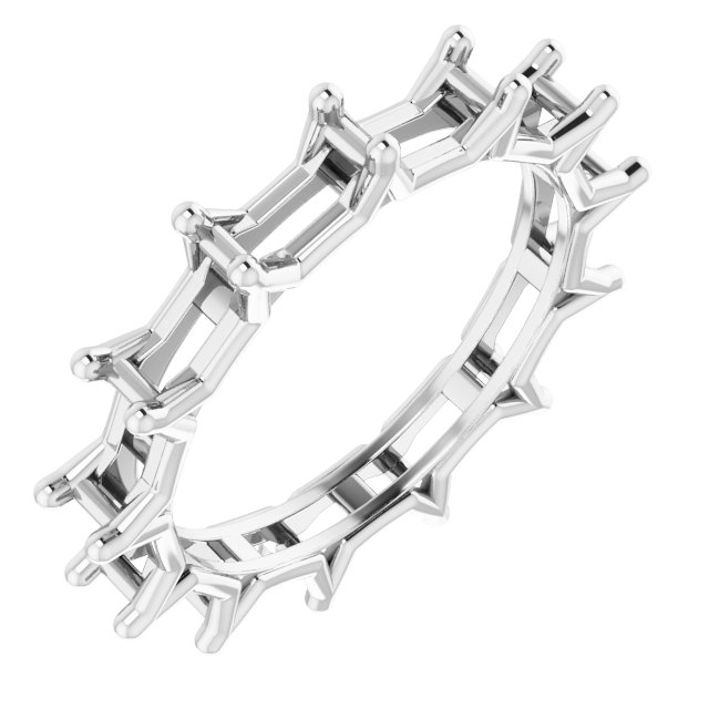 Shared-Prong Eternity Band
