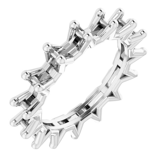 Shared-Prong Eternity Band