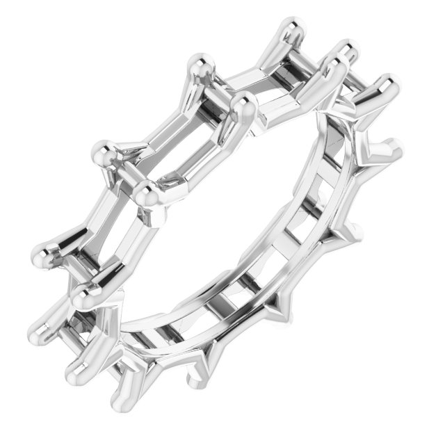 Shared-Prong Eternity Band