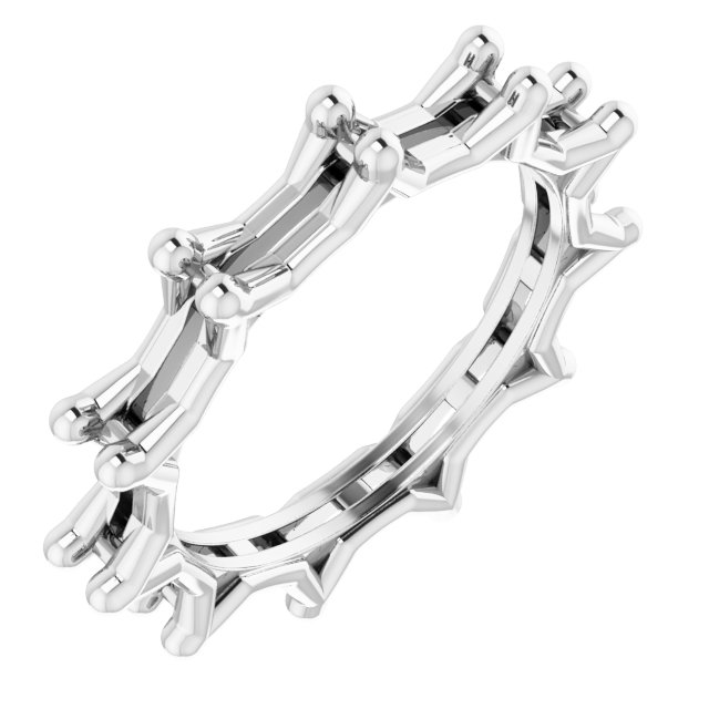 Shared-Prong Eternity Band