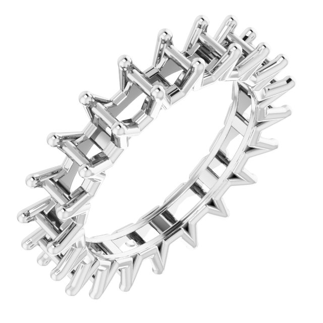 Shared-Prong Eternity Band