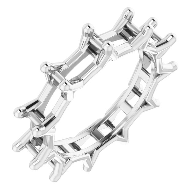 Shared-Prong Eternity Band