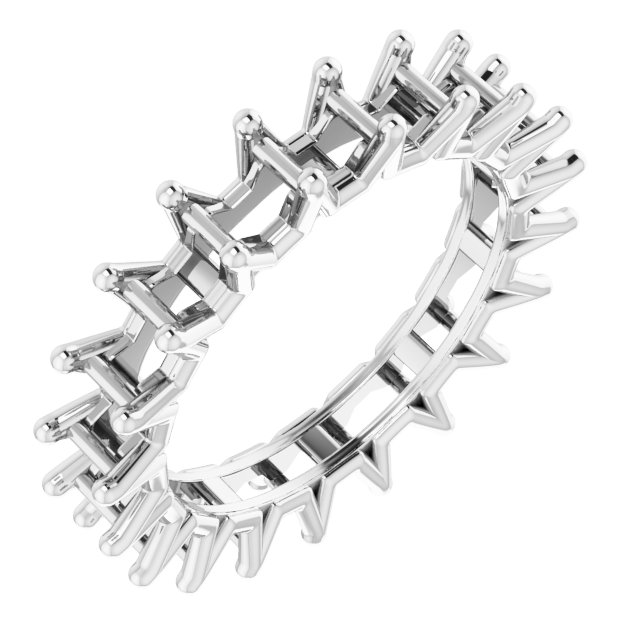 Shared-Prong Eternity Band