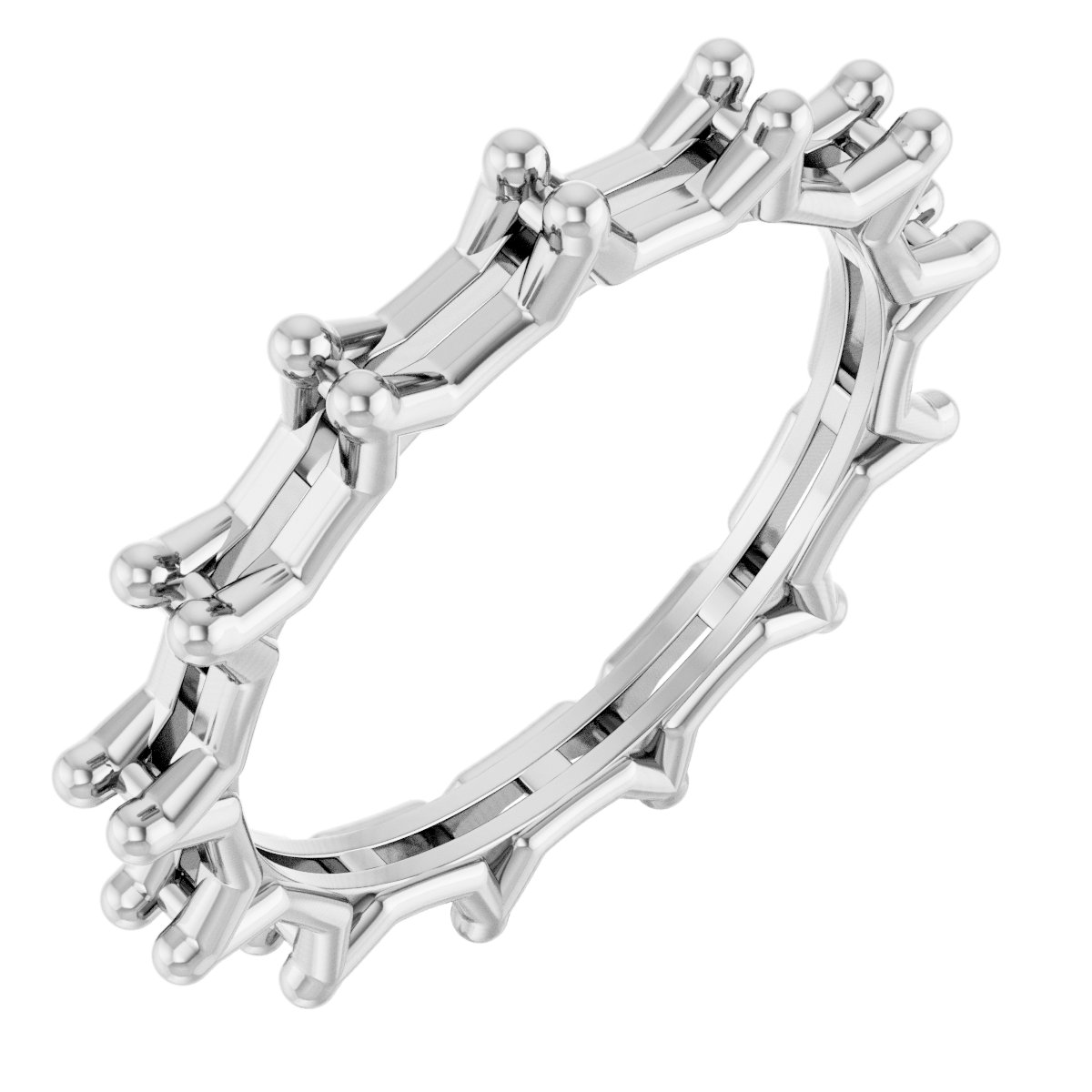 Shared-Prong Eternity Band