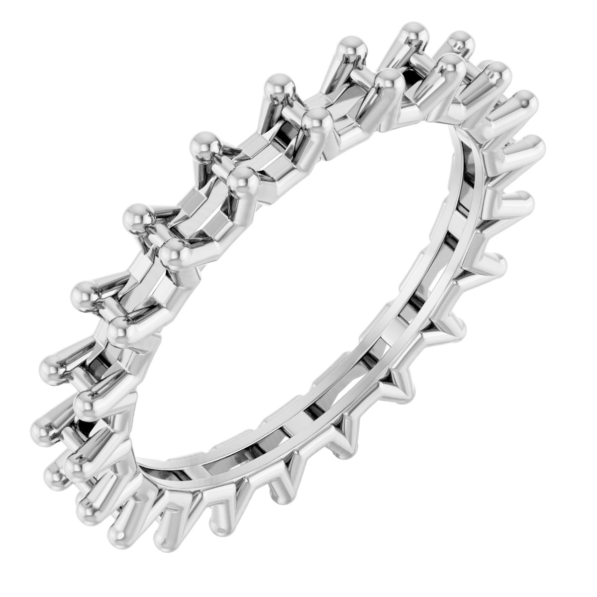 Shared-Prong Eternity Band