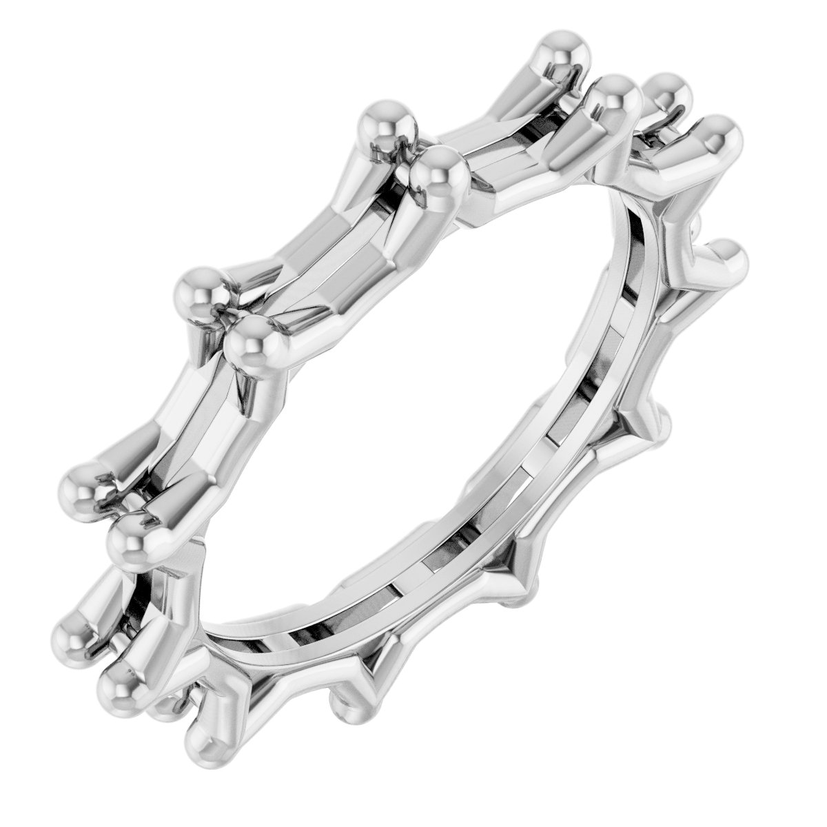 Shared-Prong Eternity Band