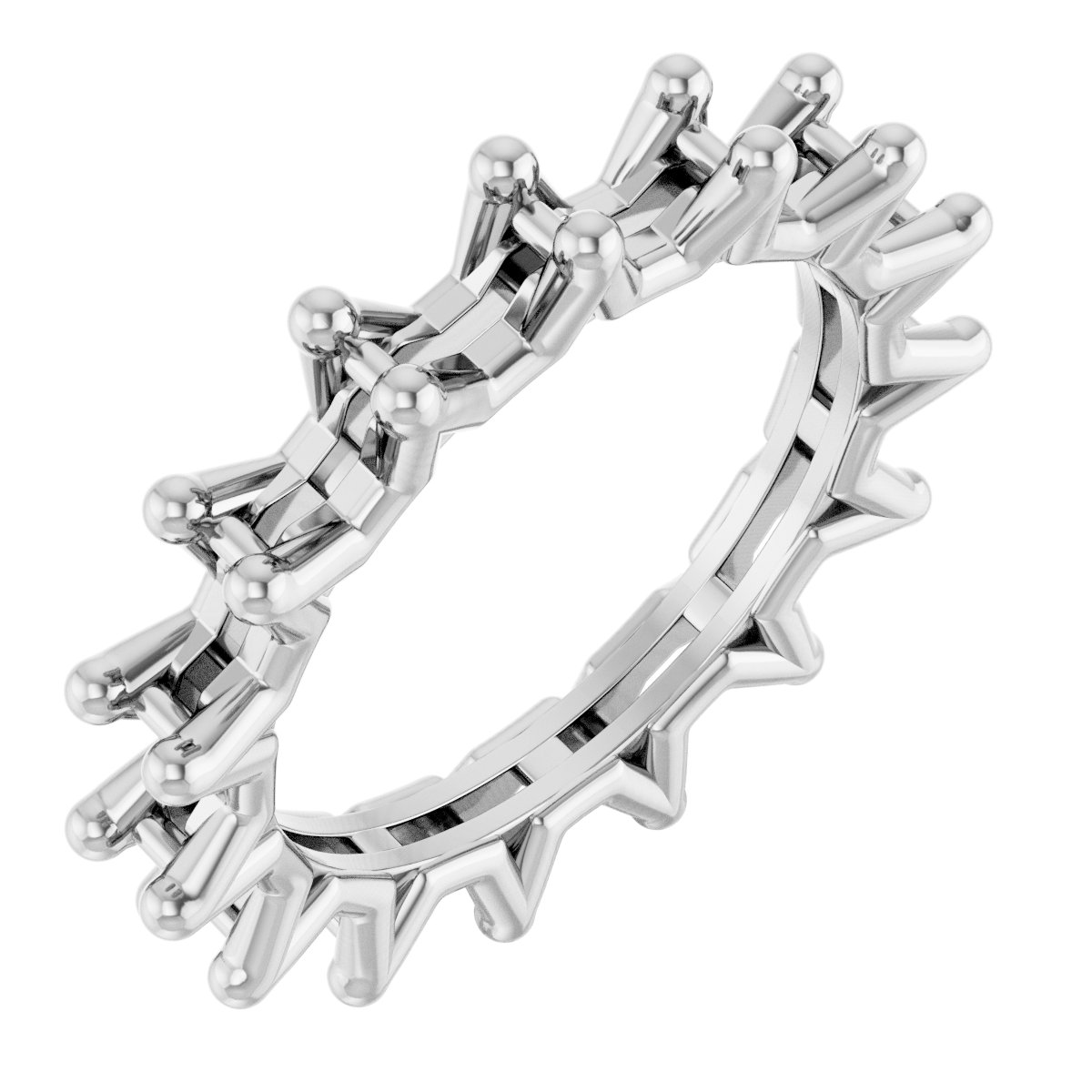 Shared-Prong Eternity Band