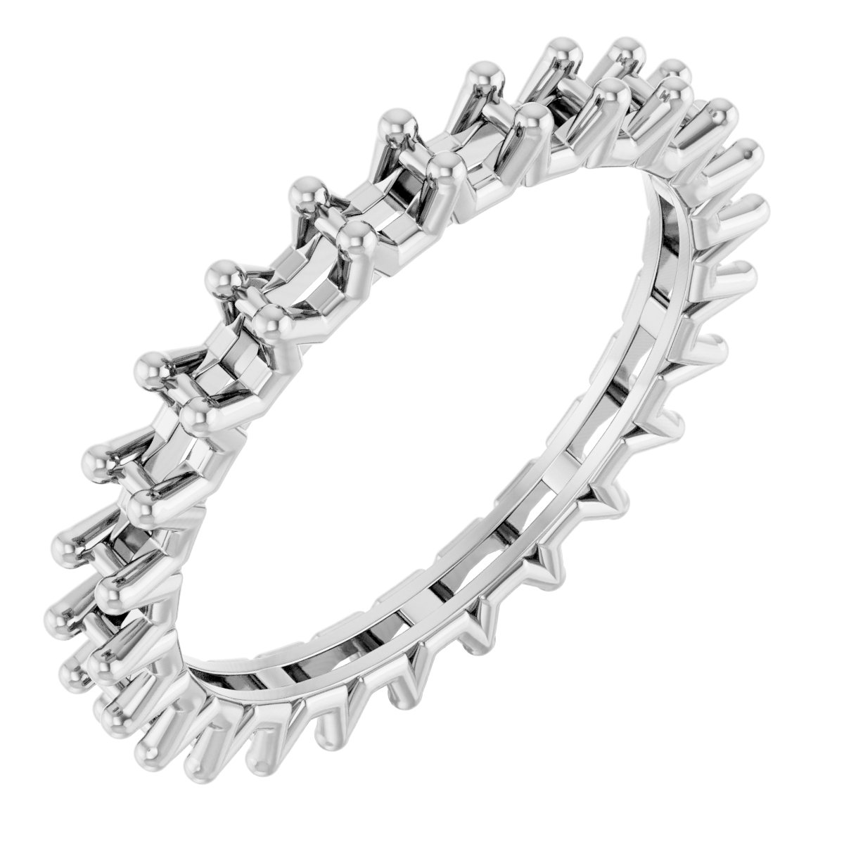 Shared-Prong Eternity Band