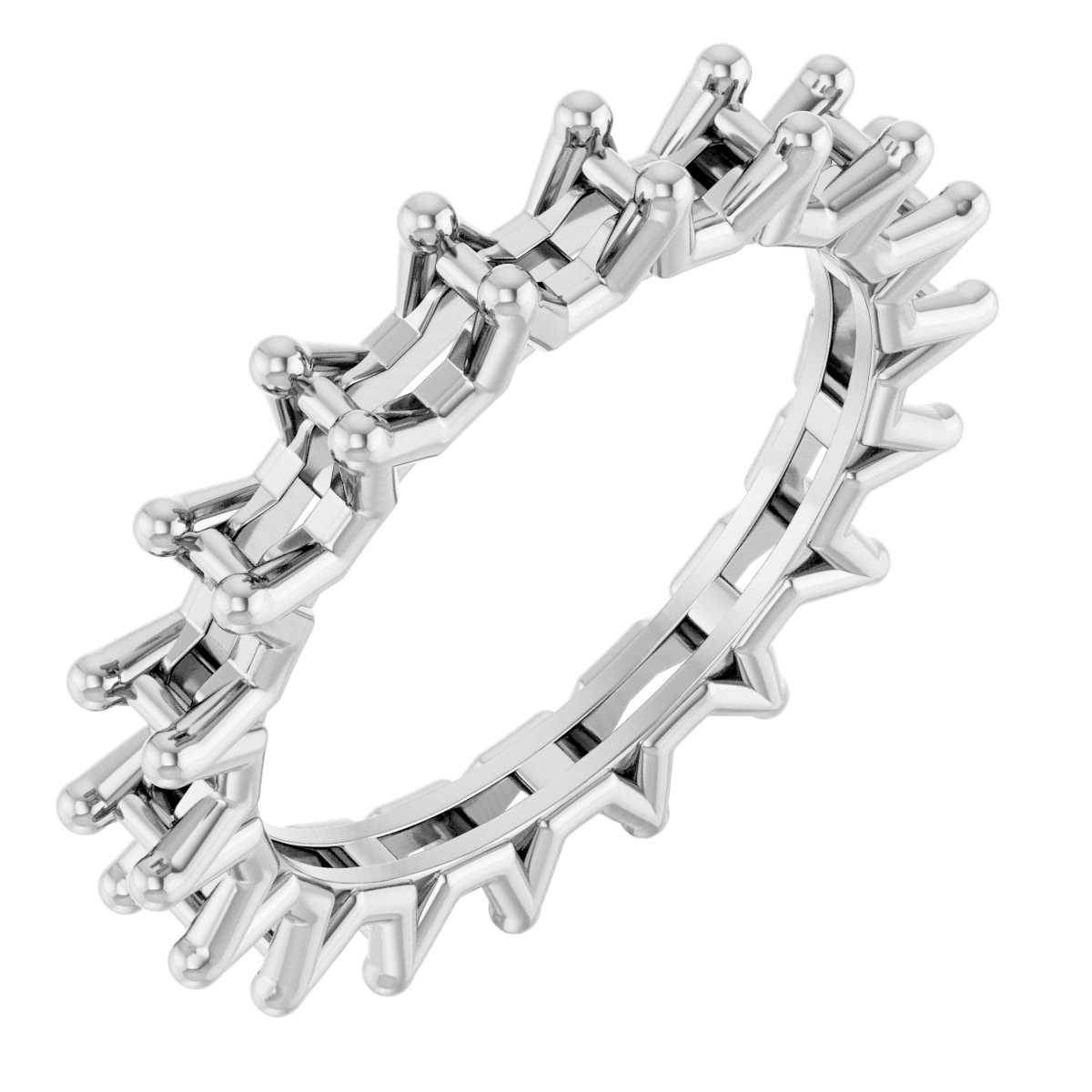 Shared-Prong Eternity Band