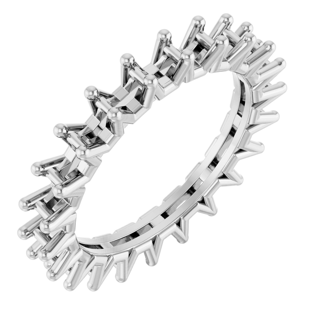 Shared-Prong Eternity Band