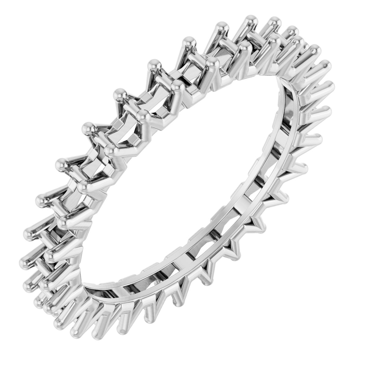 Shared-Prong Eternity Band