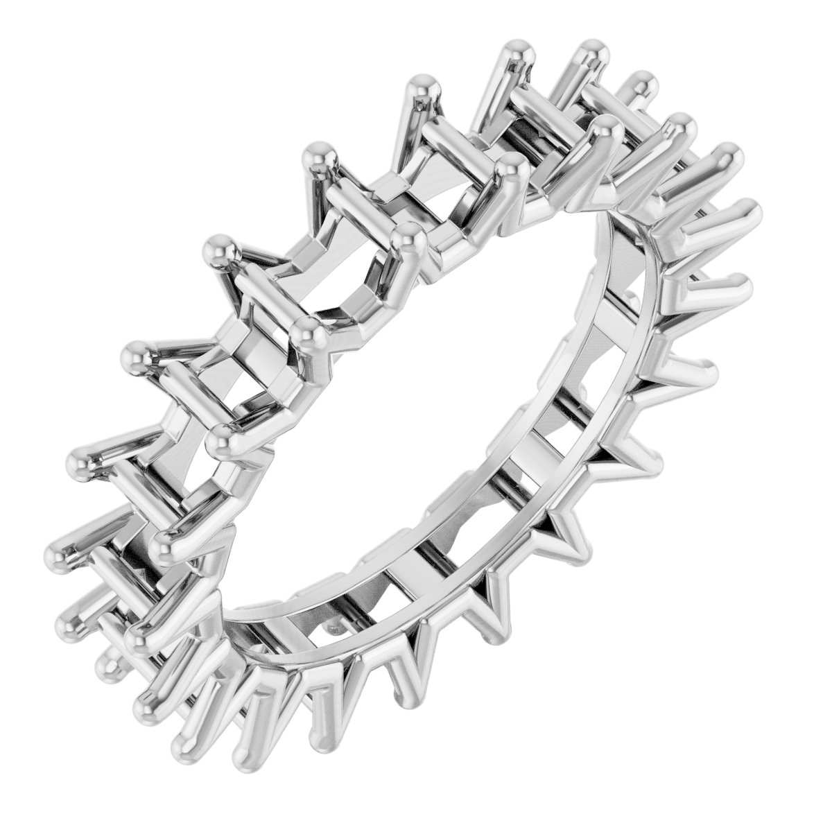 Shared-Prong Eternity Band
