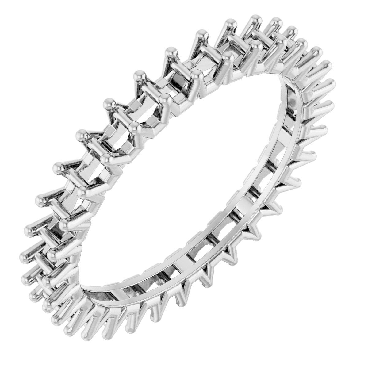 Shared-Prong Eternity Band