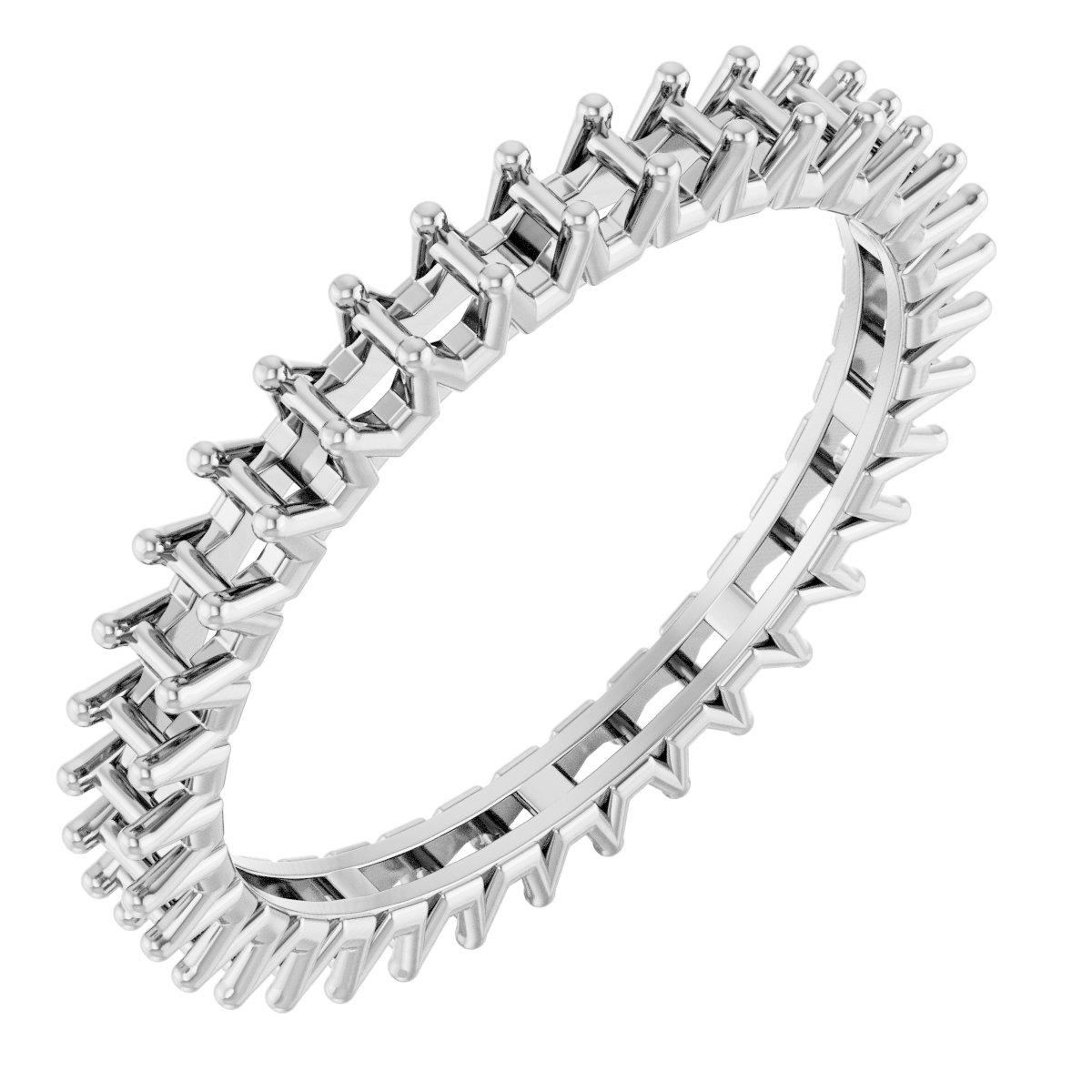 Shared-Prong Eternity Band