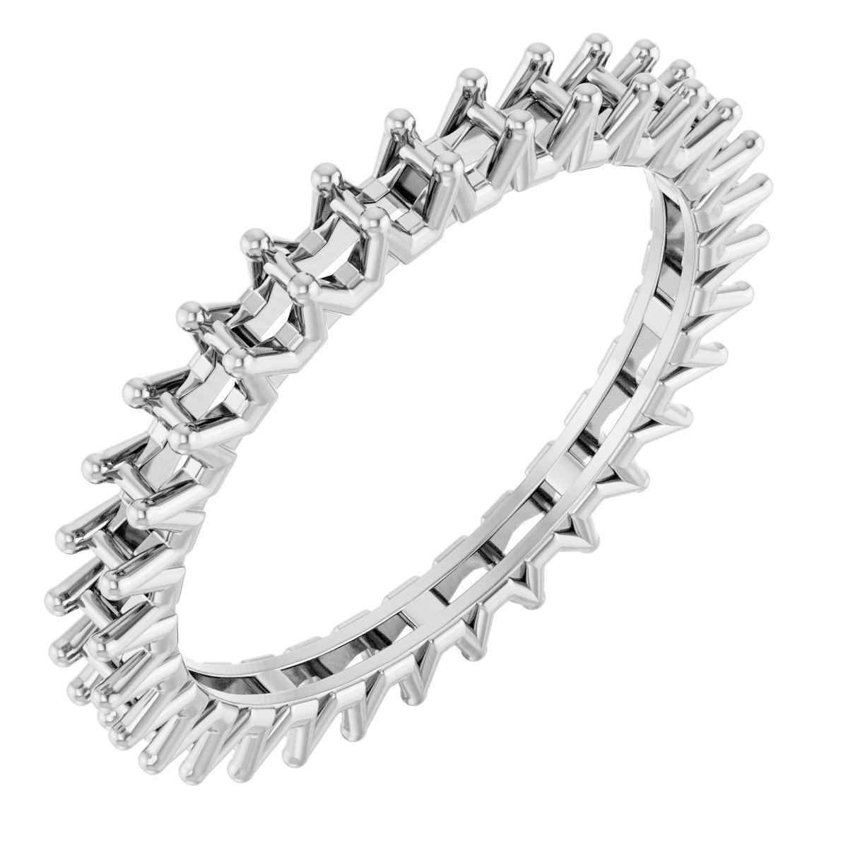 Shared-Prong Eternity Band