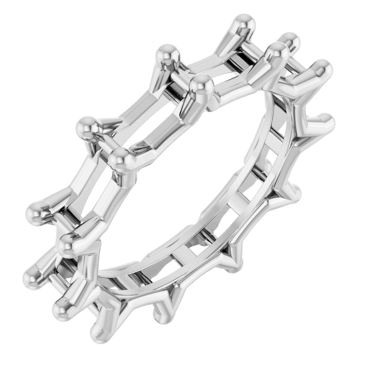 Shared-Prong Eternity Band