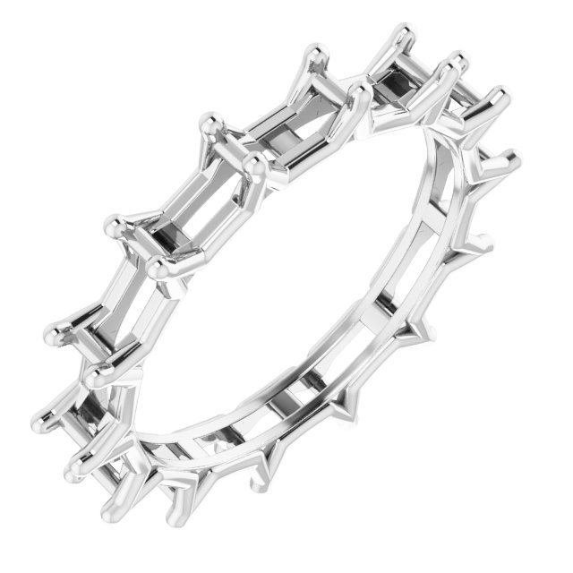 Shared-Prong Eternity Band