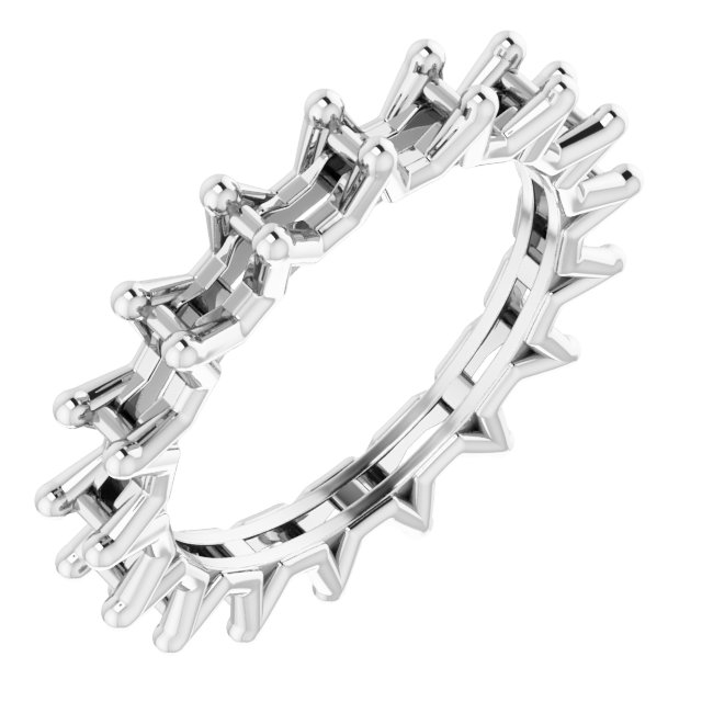 Shared-Prong Eternity Band