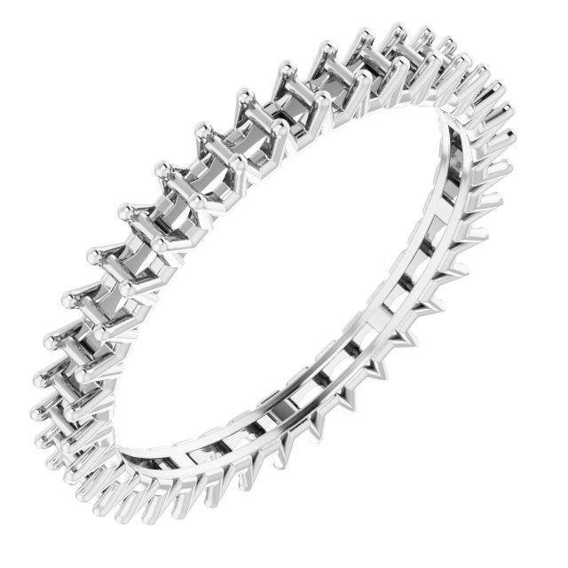 Shared-Prong Eternity Band