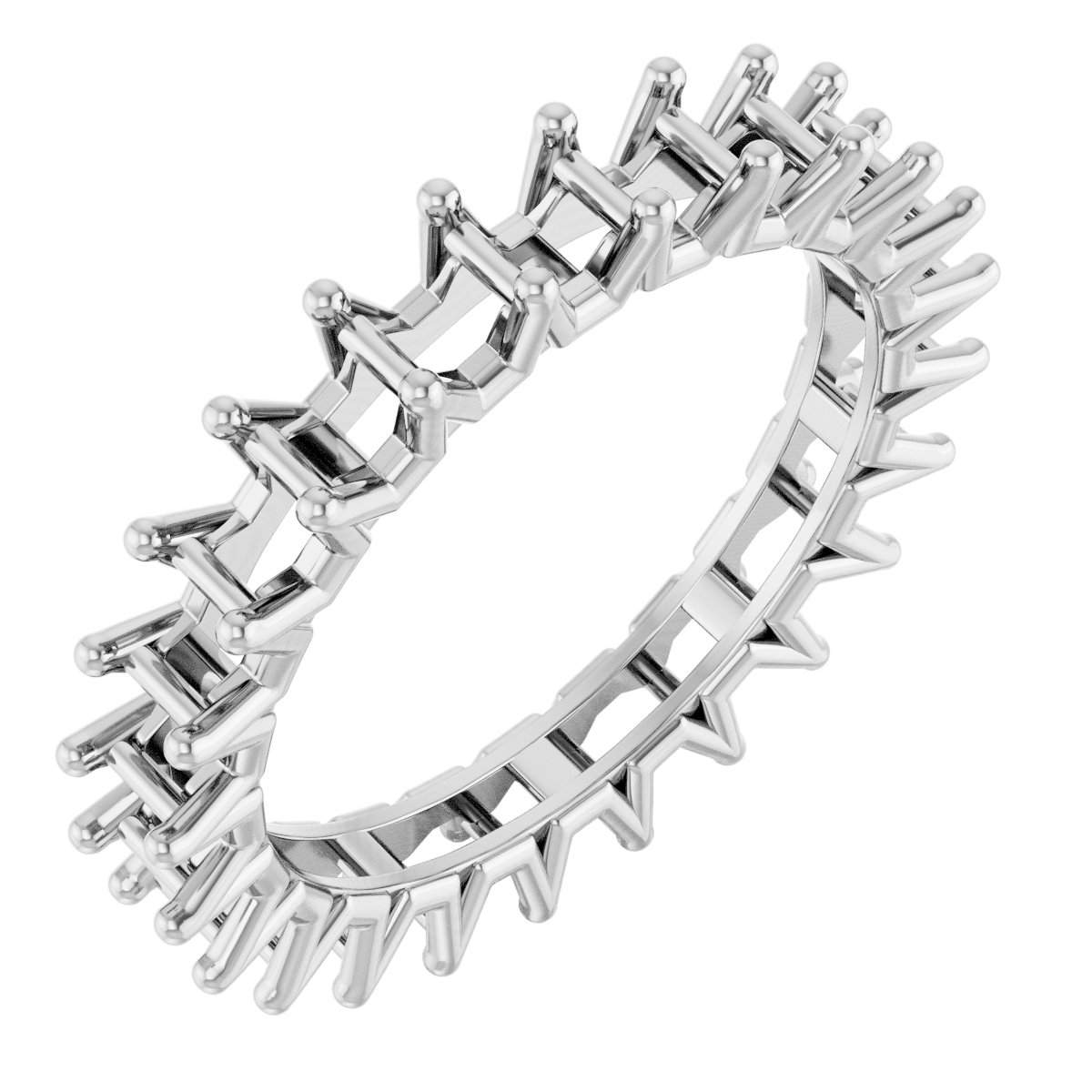 Shared-Prong Eternity Band